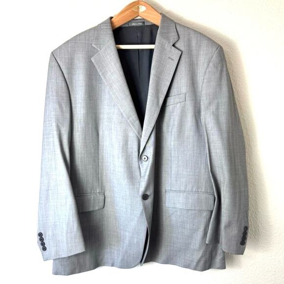 Oscar De La Renta Grey Blazer 52R XXL